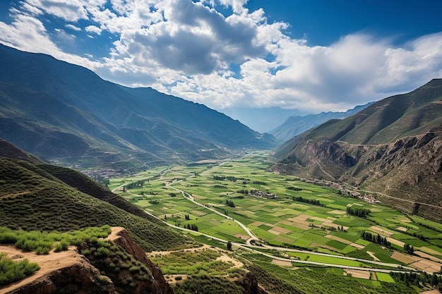 Sky Casting Shadows Over Valley