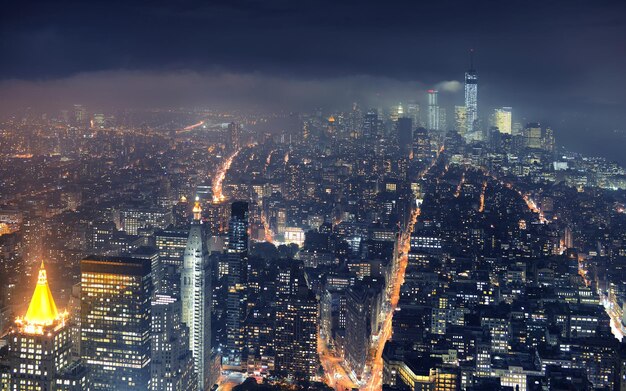 Foto luce spaziale della città