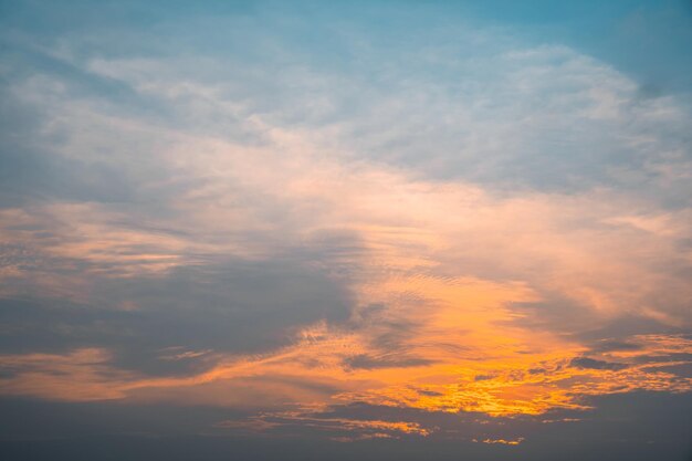 Sky cloud cinematic Natural sky beautiful and cinematic sunset texture background