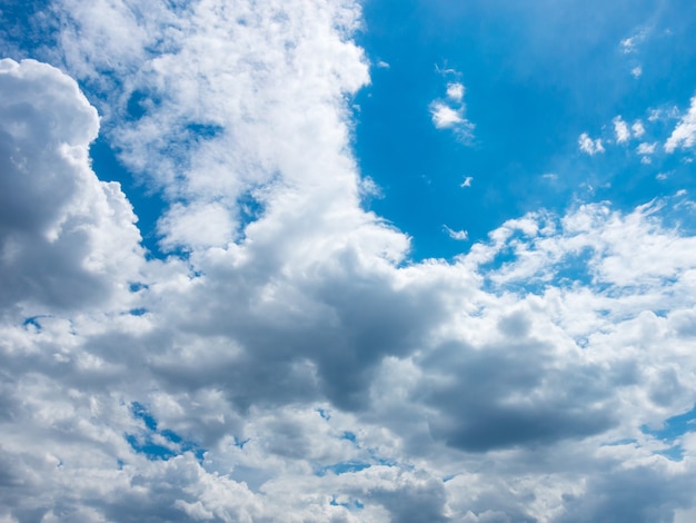 青い空を背景に空の雲