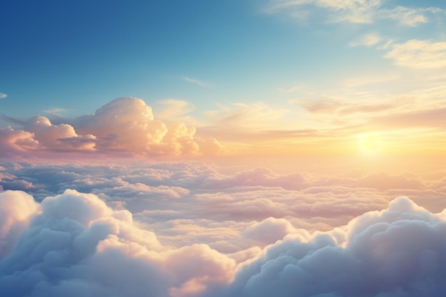 sky over the clouds cinematic clouds wallpaper