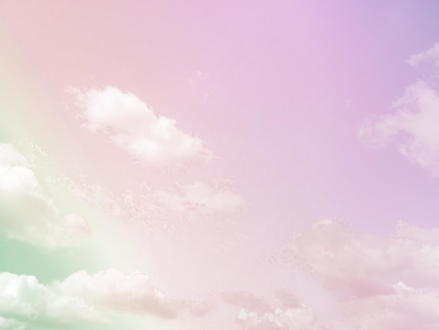 Sky and clouds in pastel tones