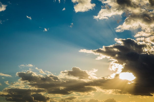 Sky clouds,sky with clouds and sun