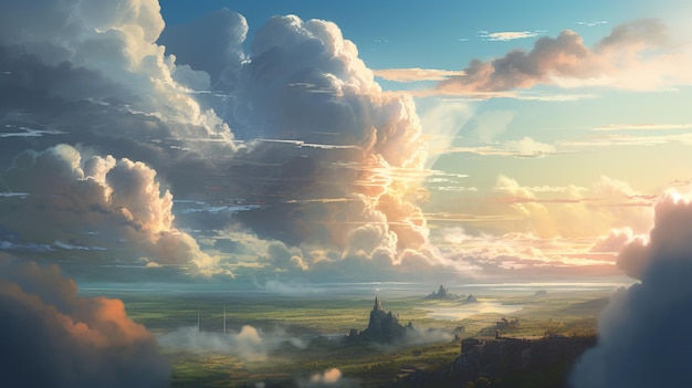 The sky above the clouds wallpapers