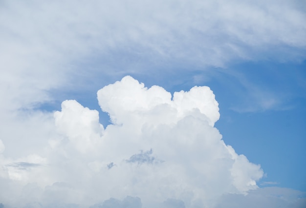 空のカラフルな晴れの日と午後の美しい自然