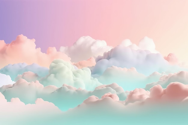 A sky filled with lots of white clouds generative AI