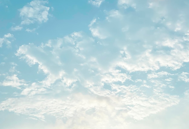 Sky and fluffy cloud scenery in the morning is incredibly calming to start the daysky and fluffy