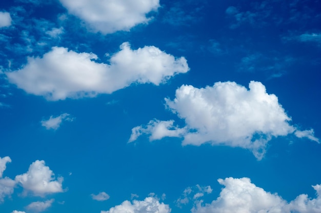 Sky full of white beautiful clouds