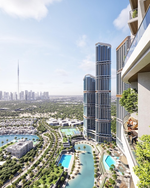 Photo sky garden in dubai