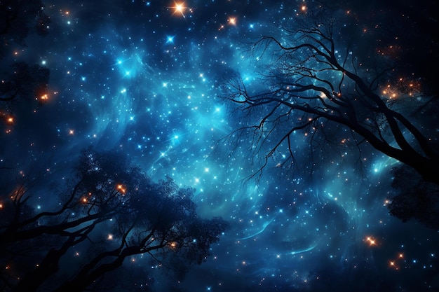 하늘에는 별이 가득하고 별은 아름답습니다.