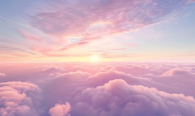The sky is tinted with the gentle hues of pink and purple as the sun rises