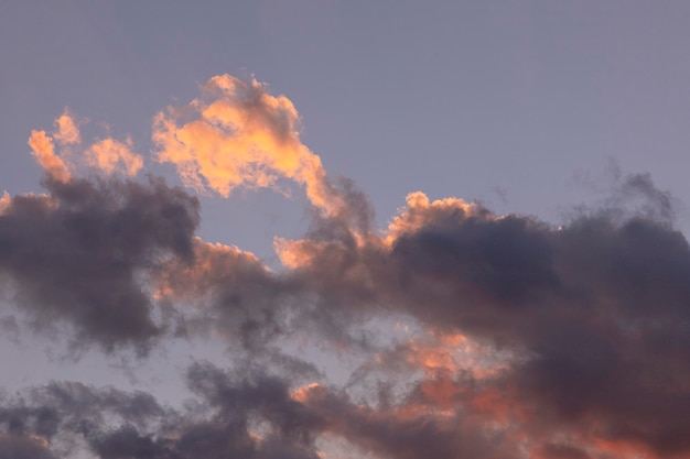 Sky landscape pinkbrown sunset cumulus clouds background