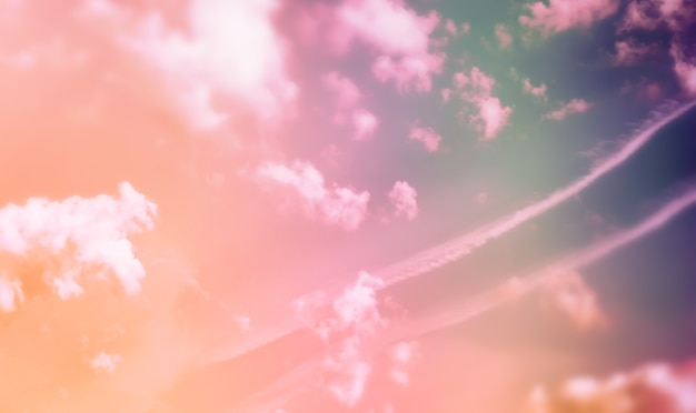 Sky landscape with clouds in paste multil colors