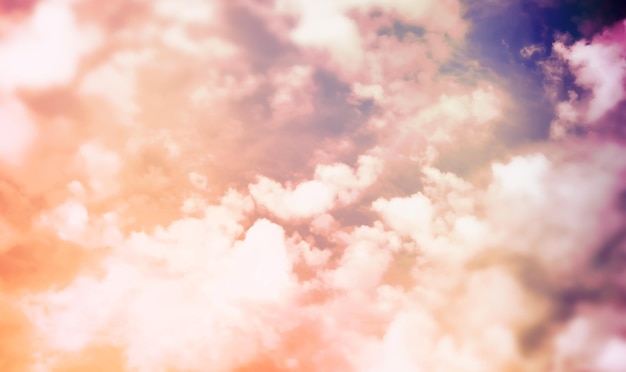 Sky landscape with clouds in paste multil colors