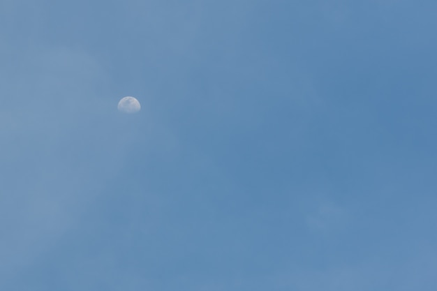 Sky and moon in the daytime