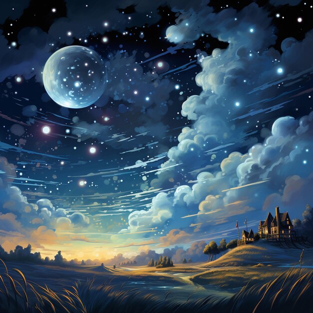 Photo sky at night ilustration