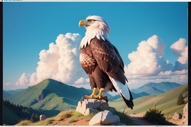 Sky overlord eagle sharp claws hard beak wild animal protection hd photo wallpaper background