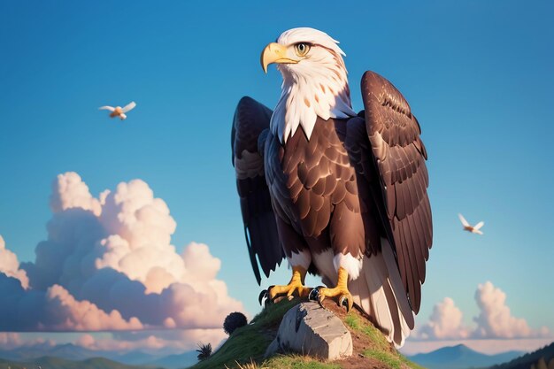 Sky overlord eagle sharp claws hard beak wild animal protection hd photo wallpaper background