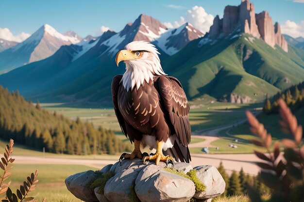 Sky overlord eagle sharp claws hard beak wild animal protection hd photo wallpaper background