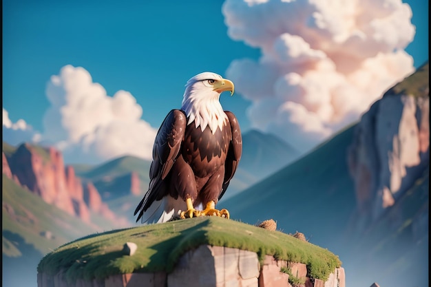 Sky overlord eagle sharp claws hard beak wild animal protection hd photo wallpaper background