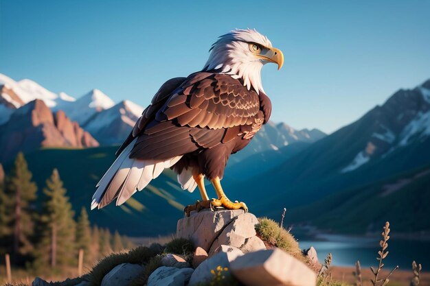 Signore del cielo aquila artigli affilati becco duro protezione degli animali selvatici sfondo di carta da parati foto hd