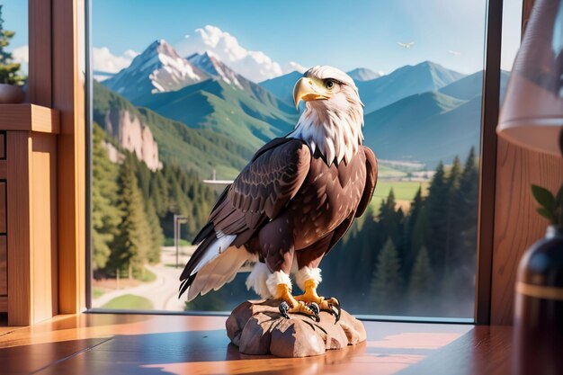 Sky overlord eagle sharp claws hard beak wild animal protection hd photo wallpaper background