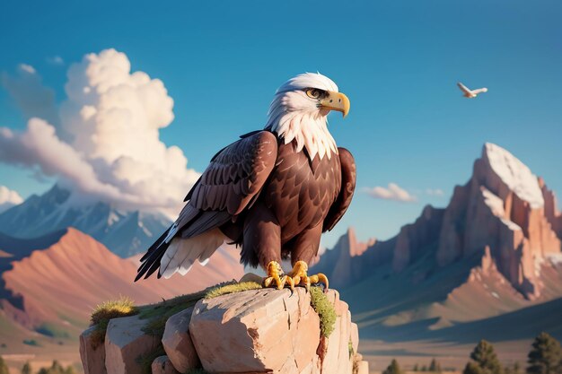 Sky overlord eagle sharp claws hard beak wild animal protection hd photo wallpaper background