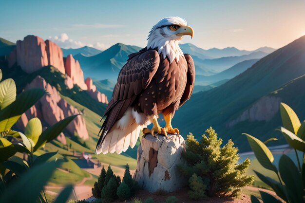 Sky overlord eagle sharp claws hard beak wild animal protection hd photo wallpaper background