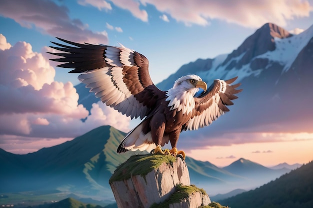 Sky overlord eagle sharp claws hard beak wild animal protection hd photo wallpaper background