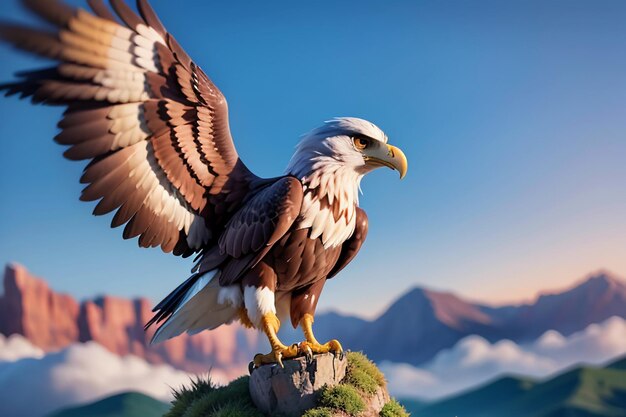 Sky overlord eagle sharp claws hard beak wild animal protection hd photo wallpaper background