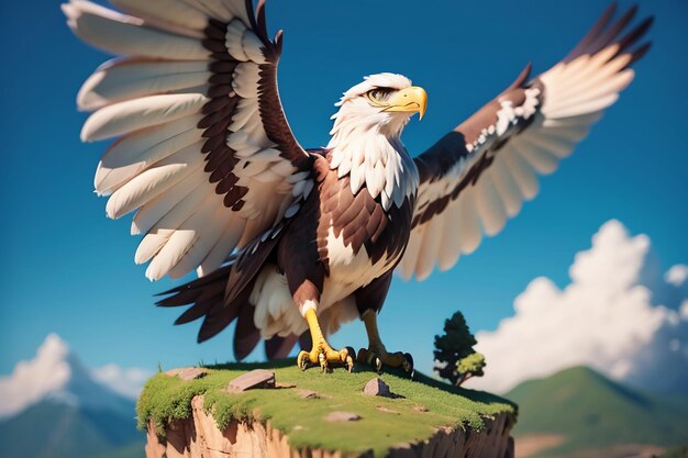 Sky overlord eagle sharp claws hard beak wild animal protection hd photo wallpaper background