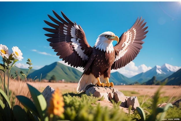 Sky overlord eagle sharp claws hard beak wild animal protection hd photo wallpaper background