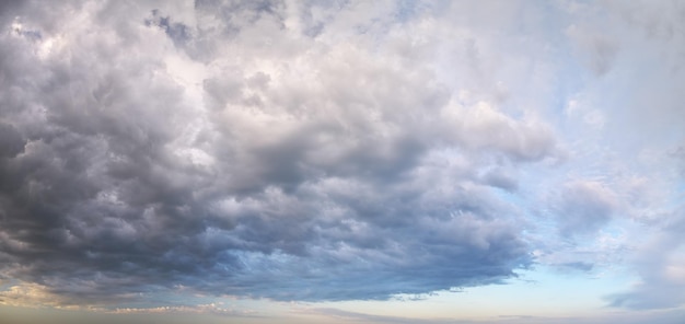 Sky panorama at sunset