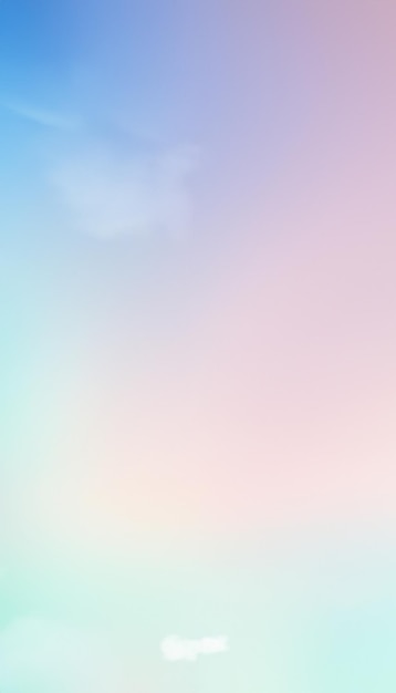 Sky Pastel Colourful in BluePinkPurpleGreen Orange and Yellow with fluffy clouds in morning Fantasy magical sunset sky on spring or summer Vertical sweet background banner for seasonal sale