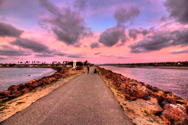 Sky photo after sundown at hospitality point in mission bay park after sundown with a canon dslr