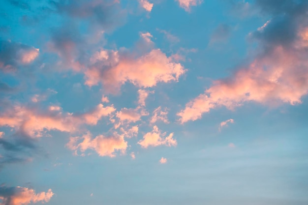 Sky pink and blue colors. sky abstract .