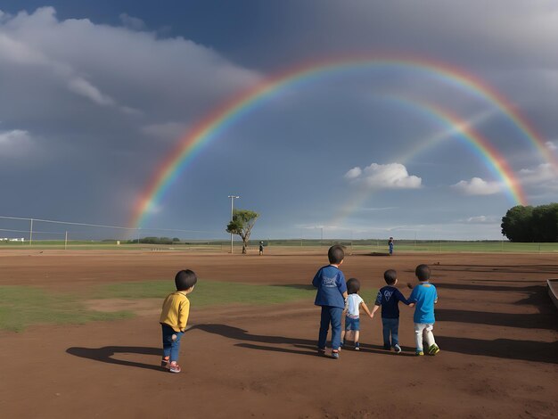 Sky Rainbow 3D Карикатурный персонаж