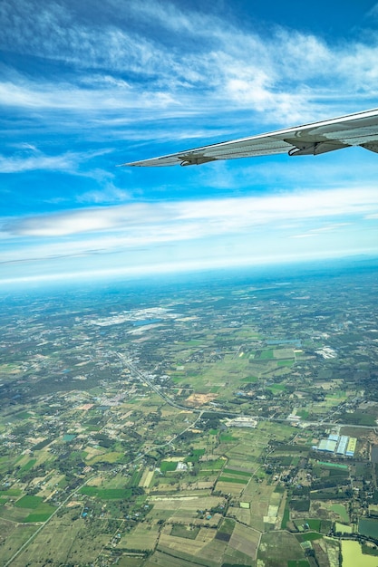 The sky and rural area of middle zone in Thailand land view Representative