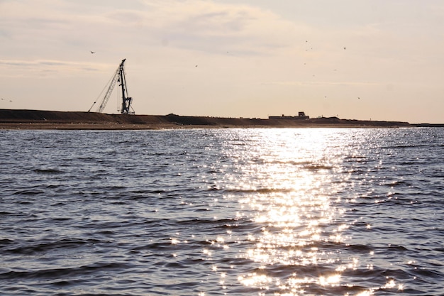 Sky sail and water in the sea gulf