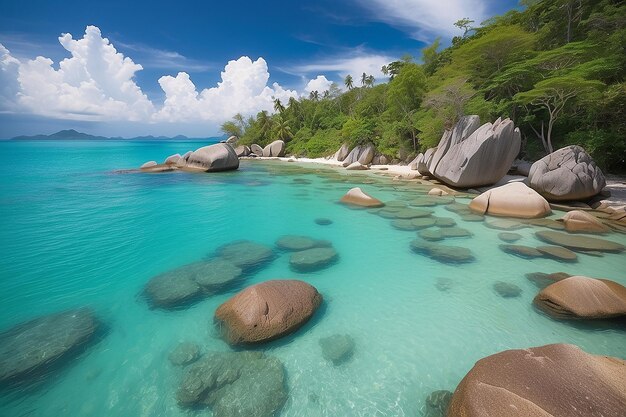 Photo sky and seatropical paradiseangthong national marine park koh samui suratthani thailand