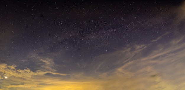 Sky stars clouds milky way at night