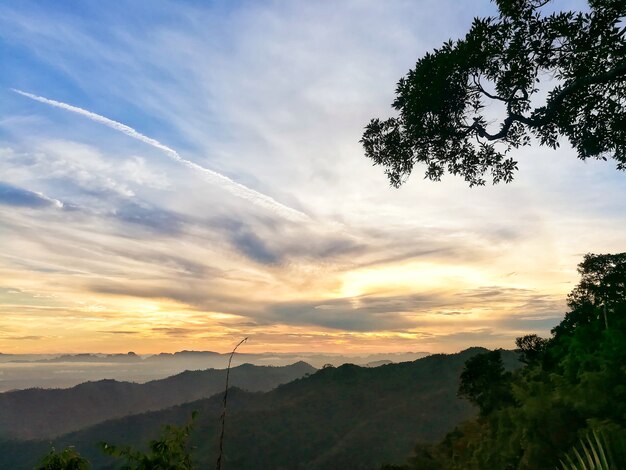 sky sunset at the mountain