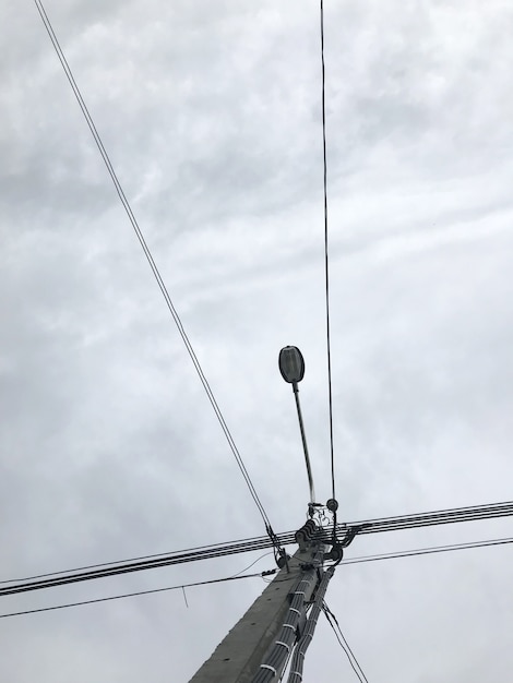 Sky View looking over the top of electric poles.