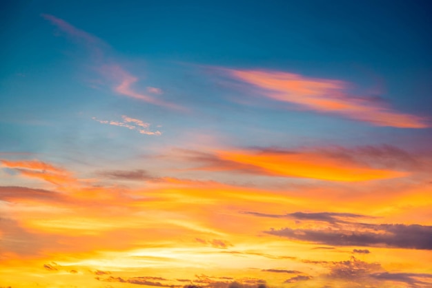 Premium Photo | The sky with cloud beautiful sunset background