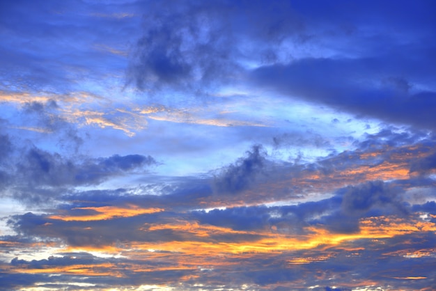 The sky with clouds beatiful Sunset background