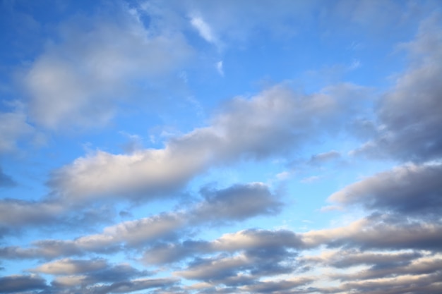 Sky with clouds in the evening