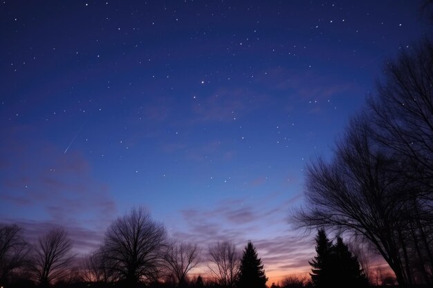 Небо с созвездиями, видимыми во время солнцестояния