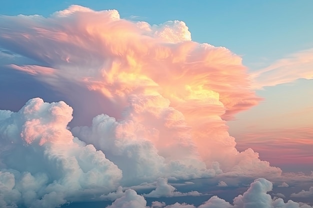 sky with pink clouds sunset or sunrise