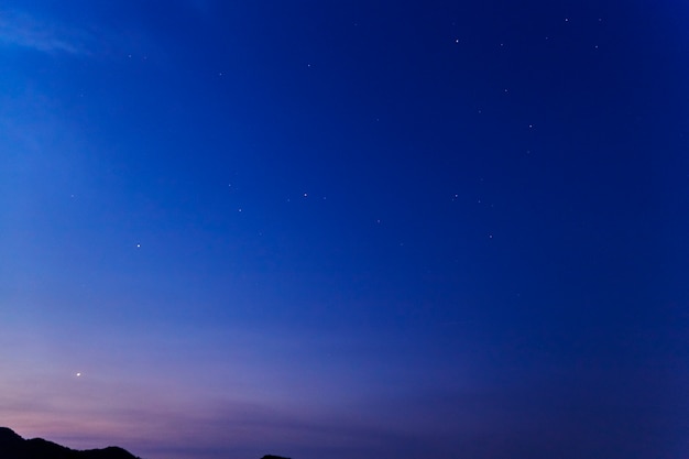 Sky with stars  Mountain