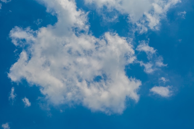 sky with white cloud nature background